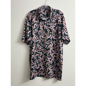 Bad Birdie Whistling Straight Polo Shirt Mens XL Floral Golf Performance